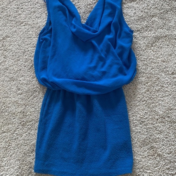 Zara Blue Open Back Dress - Picture 3 of 8
